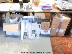 A very large collection of plastic drinking glasses