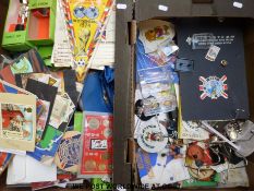 A collection of World Cup football memorabilia mainly relating to 1966 to include badges, Subbuteo,