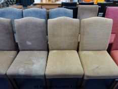 Ten upholstered chairs