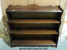 A mahogany bookcase (W107cm D26cm H95cm)