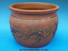 A Japanese tokoname jardinere.