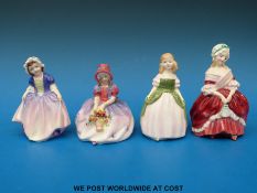 Four Royal Doulton figures 'Peggy' HN2038, 'Monica' HN1467, 'Dinky Do' HN1678,
