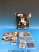 A large collection of collector/trade cards to include a set of Star Trek cards by Master Series,