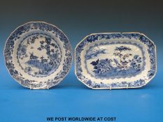 An 18th century Chinese export plate together with a platter