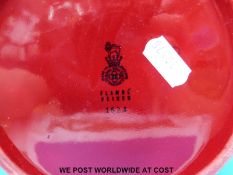 A very large Royal Doulton veined flambé bulbous vase,