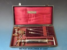 A vintage lumbar puncture set by Robert Whitelaw, Aberdeen and Newcastle,
