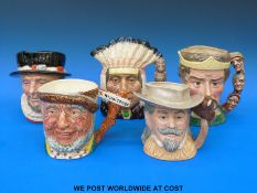 Four large Royal Doulton character jugs to include Macbeth D6667, Buffalo Bill D6735,