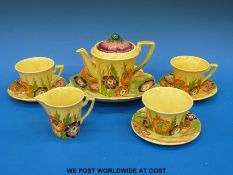 A Carltonware 'Australian Design' tea for two with additional bowl