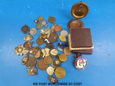 A collection of shooting and bowls medals, WWI medal awarded to 1897 PTE H.A.POWELL R.A.M.C.