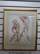 Four Tom Merryfield prints of ballet dancers,