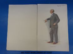 Six Spy prints from 1927 to include A.A.Milne, Sir Edmund Gosse, Sir Oliver Lodge, A.E.