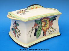 An Art Deco biscuit barrel with 'Tyrol' impressed to base