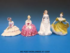 Four Royal Doulton figures to include Daydreams, Kirsten,