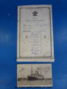 Surrey County Cricket champions 1952 - 58 signed cards with 13 signatures including Peter May,