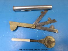 Curry and Paxton late 19thC/early 20thC opthalmoscope with ivory handle,