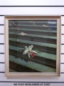 Tretchikoff print of an orchid (53 x 49cm)