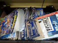 A substantial collection of Chelsea football programmes from the 1970's to 2000 including cup