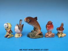 Four Beswick animals, an Ayrshire cow,