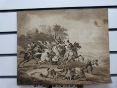 A portfolio / book of various watercolours, mainly landscapes,