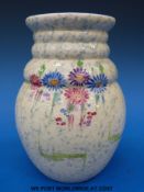 Clarice Cliff patina daisy vase