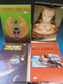 A collection of calendars from the 1980s including JRR Tolkein (1984), The Orbit poster book,