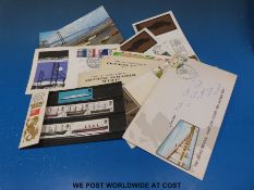 A small quantity of GB first day covers including 1964 Forth Road Bridge South Queensferry cover