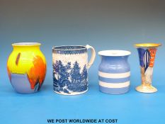 Poole Pottery vase, T G Green jar,