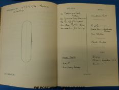 A Pasque tooled leather-bound invitations book