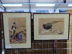 Two Japanese woodblock prints,
