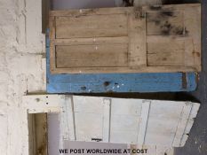 Two planked doors and a panelled example