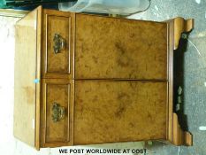 A reproduction burr walnut cabinet (W61cm)