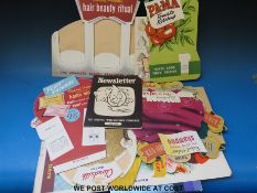 Vernon Wildgoose 1912: a quantity of commercial samples including Noddy Badges for Chiver's