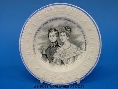 A 19thC commemorative Queen Victoria and Prince Albert of Saxe Coburg nursery or alphabet wedding