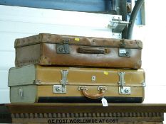 Two vintage suitcases,