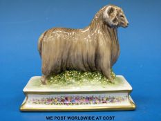 A Michael Sutty figure of ram with Sutty stamp to base