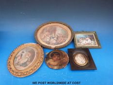 Three 19thC plaster relief religious plaques (8cm x 6.