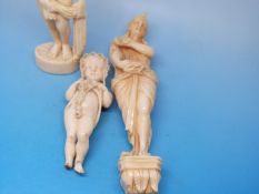 Three European ivory carvings to include a classical nude,