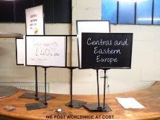 A collection of display signs