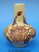 A Moorcroft green ground vase (10cm tall)
