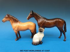 A Beswick Highland pony,