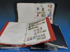 Five ring binders of mixed foreign stamps