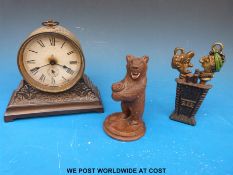 A black forest carved bear approx 12cm tall,