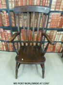 A Windsor kitchen chair with high back