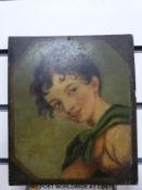 Attributed to T Barker of Bath: Oil on oak board 