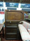 Three pieces of carved oak panelling