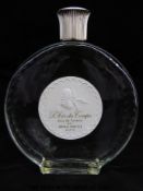 Lalique style Nina Ricci L'Air Du Temps glass scent bottle of flattened circular form with original