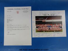 An Arsenal 1992-93 signed team photograph