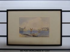A pair of watercolours of Malta coastal scenes,