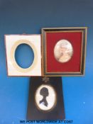 Miniature portrait of a woman inscribed verso as being by J.