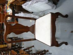 Six 19thC mahogany dining chairs with shield back splats